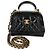 Clutch Nano Cocodoc in agnello lucido trapuntato nero Chanel con catena - vista 8