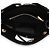Borsa shopping Chanel Black Quilted Patent Graphic Catch piccola Nero - vista 5