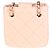 Chanel Tiny Shopping Bag aus rosa gestepptem Lammleder Pink - Ansicht 4