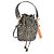 Fendi Mini Mon Tresor in jacquard marrone Interlace Canvas
