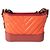 Piccola borsa hobo Gabrielle Chanel in pelle di vitello invecchiata chevron arancione e rossa Rosso - vista 4