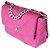 Chanel 19 Flap gesteppte Baumwolltasche Chanel Fuchsia Größe Medium Pink - Ansicht 3