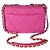 Chanel 19 Flap gesteppte Baumwolltasche Chanel Fuchsia Größe Medium Pink - Ansicht 4