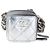 Clutch Chanel Coco Punk em pele de cordeiro metalizada acolchoada com corrente Metálico
