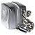 Clutch Chanel Coco Punk em pele de cordeiro metalizada acolchoada com corrente Metálico - vista 2
