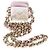 Clutch Chanel Coco Punk em pele de cordeiro metalizada matelassê com corrente Metálico - vista 4