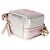 Clutch Chanel Coco Punk em pele de cordeiro metalizada matelassê com corrente Metálico - vista 6