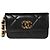Chanel 19 Mini-Geldbeutel aus schwarzem gestepptem Lammleder mit Kette Chanel