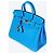 Hermès Bleu Zanzibar Togo Birkin 25 PHW Blu - vista 3