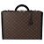 Valigetta Louis Vuitton Monogram Macassar President Marrone Nero