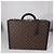 Valigetta Louis Vuitton Monogram Macassar President Marrone Nero - vista 7