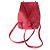 Zaino Chanel Red Quilted Calfskin Medium Covered CC Drawstring Rosa - vista 3