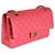 Timeless Borsa Chanel Dark Pink Quilted Caviar Medium Classic Double Flap Rosa - vista 4