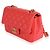 Timeless Chanel Mini Rectangular Classic Flap Bag aus gestepptem Korallen-Lammleder Pink - Ansicht 3