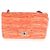 Timeless Chanel Red Striped Patent Mini Rectangular Classic Flap Bag Yellow