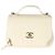 Timeless Chanel Cream Caviar Mini Business Affinity Flap Bianco