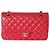 Timeless Borsa Chanel Dark Pink in agnello trapuntato Medium Classic Double Flap Rosa