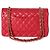 Timeless Borsa Chanel Dark Pink in agnello trapuntato Medium Classic Double Flap Rosa - vista 4
