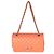 Bolso Chanel Classic Double Flap en piel de cordero acolchado naranja, tamaño Medium - vista 2