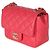 Timeless Chanel Mini Square Flap Bag aus gestepptem Lammleder in Dunkelrosa Pink - Ansicht 3