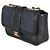 Timeless Borsa Chanel Navy Black Quilted Lambskin Medium Elegant CC Flap Bag Nero Blu - vista 3