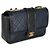 Timeless Borsa Chanel Navy Black Quilted Lambskin Medium Elegant CC Flap Bag Nero Blu - vista 5