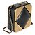 Clutch Chanel Black Lambskin Gold Metal Square CC - vista 4