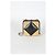 Clutch Chanel Black Lambskin Gold Metal Square CC - vista 8