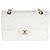 Timeless Borsa Chanel Small Classic Double Flap in caviar trapuntato bianco