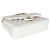 Timeless Borsa Chanel Small Classic Double Flap in caviar trapuntato bianco - vista 4
