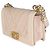 Borsa Chanel Medium Boy Bag in pelle di vitello caviar e camoscio beige con motivo Chevron Rosa - vista 2