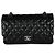 Timeless Chanel Black Quilted Lambskin Medium Classic Double Flap Tasche Schwarz