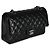 Timeless Chanel Black Quilted Lambskin Medium Classic Double Flap Tasche Schwarz - Ansicht 2