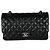 Timeless Chanel Black Quilted Lambskin Medium Classic Double Flap Tasche Schwarz - Ansicht 3