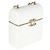 Mini Box Clutch Chanel 22P in agnello trapuntato bianco - vista 3