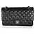 Timeless Borsa Chanel Black Quilted Lambskin Medium Classic Double Flap Nero