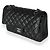 Timeless Borsa Chanel Black Quilted Lambskin Medium Classic Double Flap Nero - vista 3
