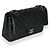 Timeless Borsa Chanel Black Quilted Lambskin Medium Classic Double Flap Nero - vista 4