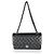 Timeless Borsa Chanel Black Quilted Lambskin Medium Classic Double Flap Nero - vista 5