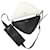Borsa a tracolla doppia Triangle Prada Nero Bianco - vista 11