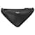 Borsa a tracolla doppia Triangle Prada Nero Bianco - vista 7