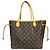 Borsa Tote Louis Vuitton Neverfull MM Monogram Marrone - vista 3