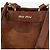 Borsa a tracolla Miu Miu 2000s Large Vitello Shopper Marrone - vista 4