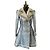 Abrigo azul cielo Moschino con strass grises