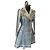 Abrigo azul cielo Moschino con strass grises - vista 2