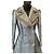 Abrigo azul cielo Moschino con strass grises - vista 4