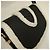 Borsa a tracolla Louis Vuitton LV Pont Neuf Soft PM in shearling di vitello Nero Bianco - vista 18