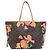 Borsa Louis Vuitton Monogram Rose Neverfull MM Marrone - vista 2