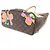 Borsa Louis Vuitton Monogram Rose Neverfull MM Marrone - vista 3