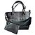Bolsa Tote Chanel Paris Biarritz em couro acolchoado preto e tecido - vista 3
